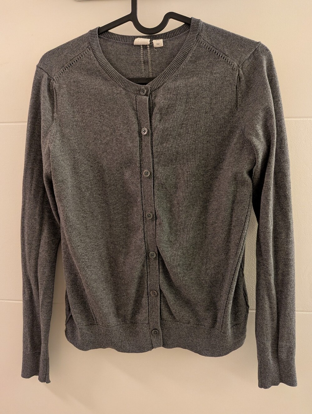 GAP Pointelle Grey 100% Cotton Cardigan